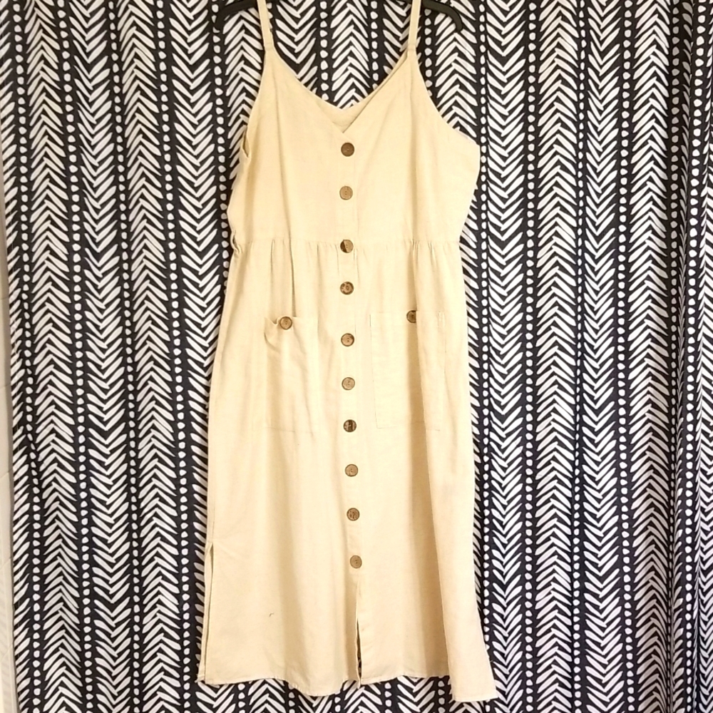 Linen Midi Dress NWOT